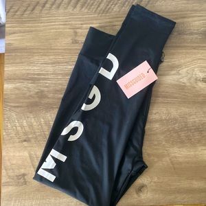 Missguided black logo leggings